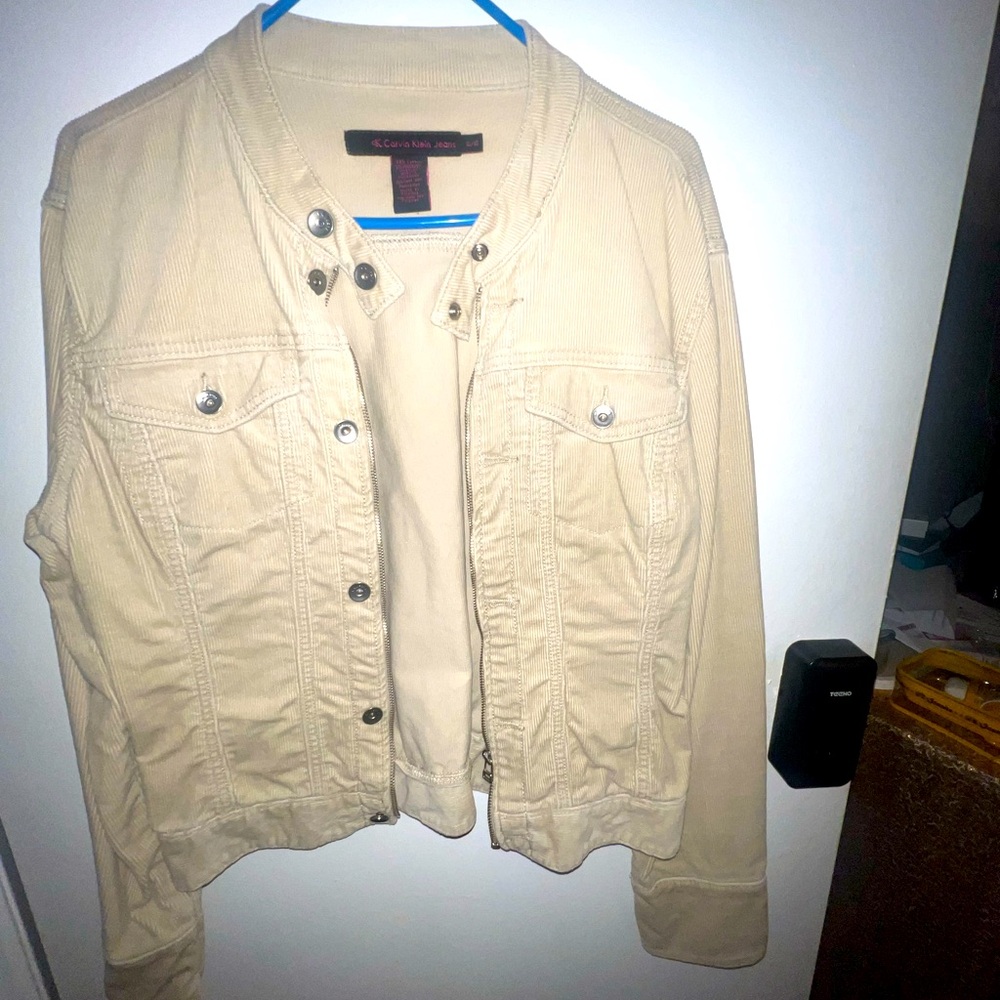 Calvin Klein corduroy jacket. Cream color.